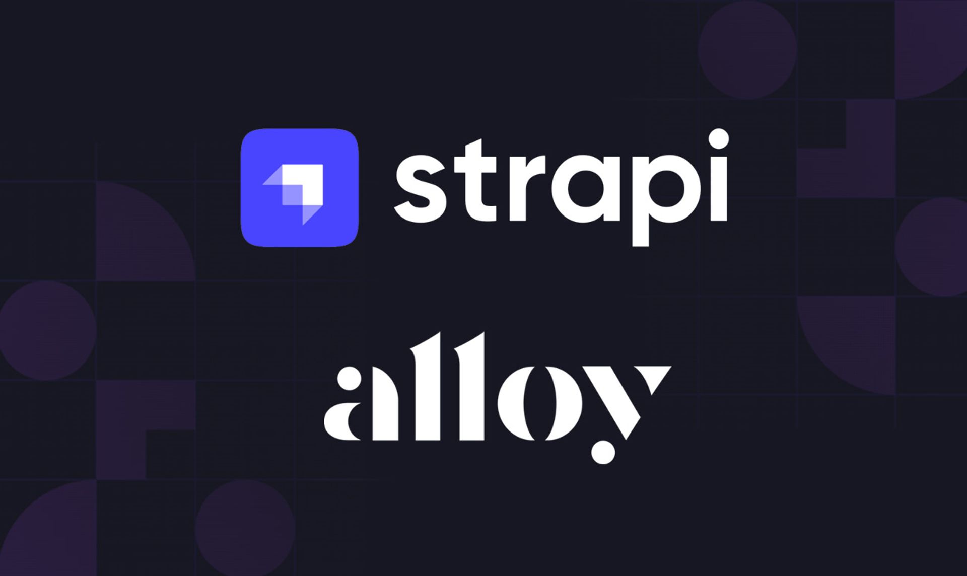 Strapi and Alloy logos
