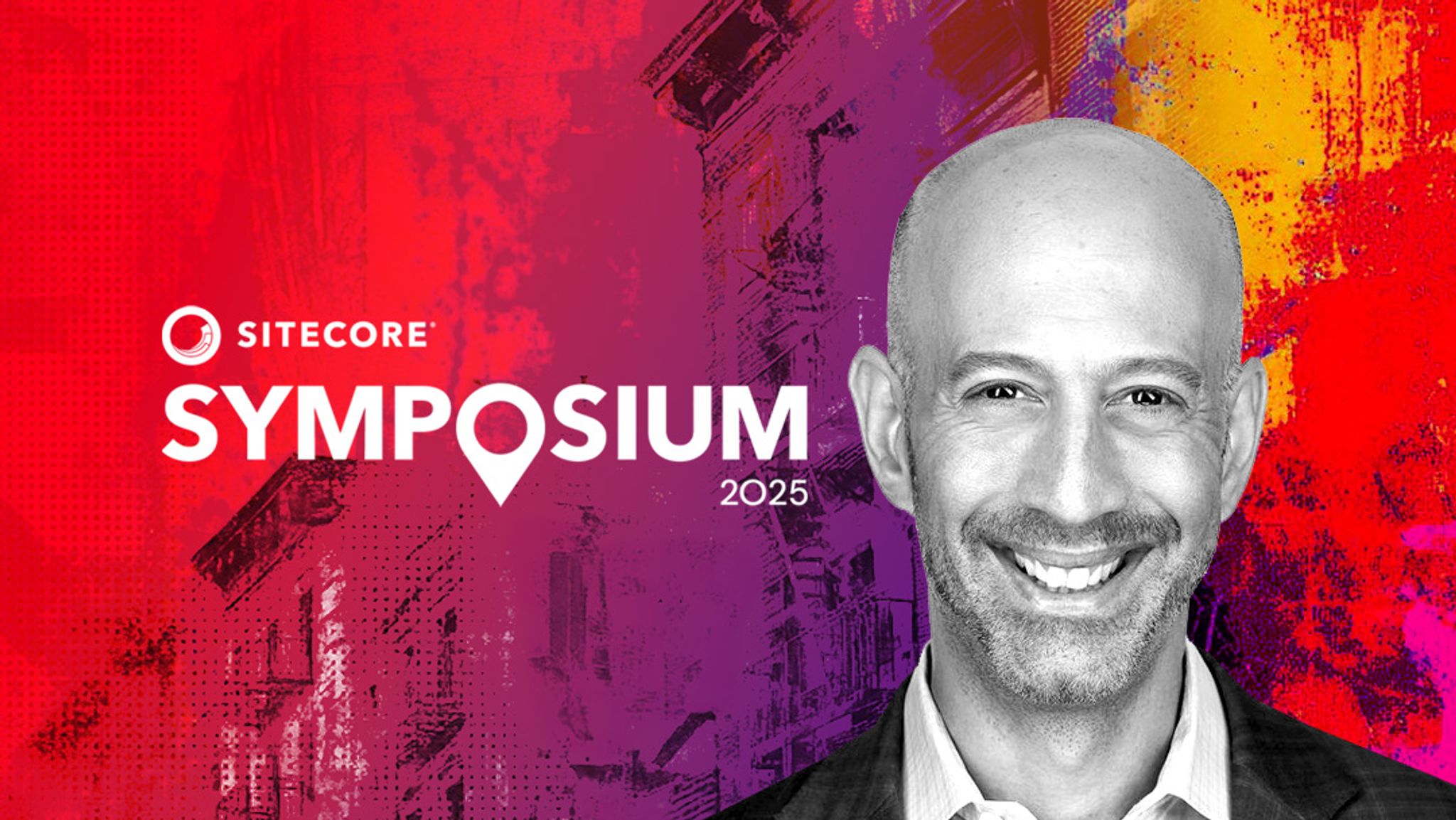 Eric Stein headshot and Sitecore Symposium 2025 logo
