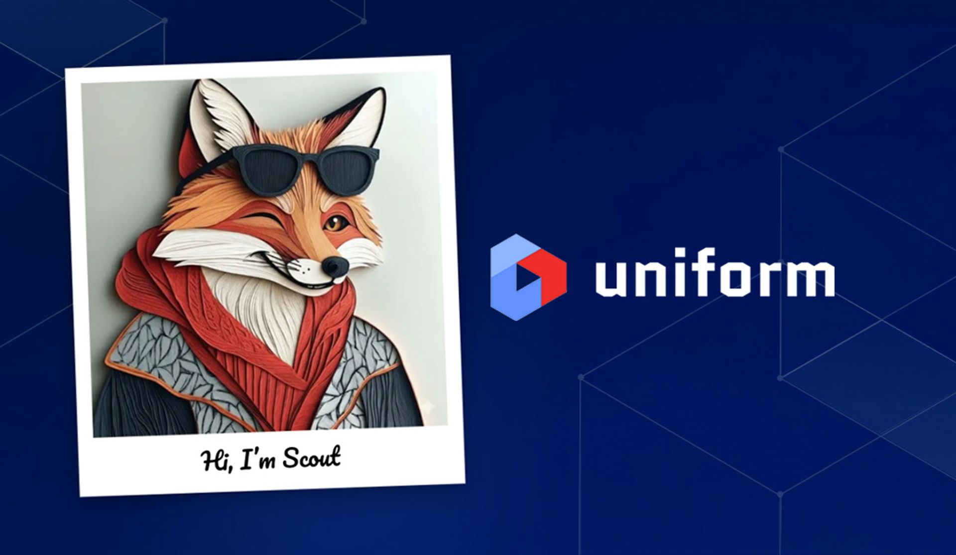 Scout AI fox character with Uniform logo