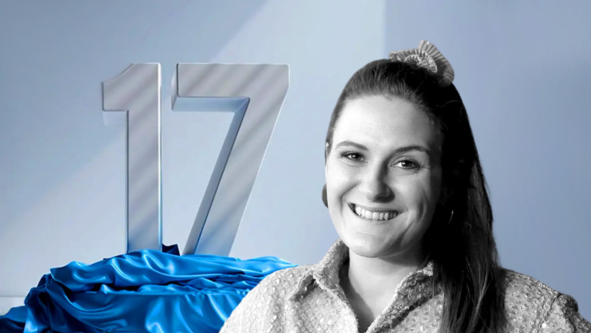 Umbraco 17 image of the number 17 with the headshot of Bolette Kern