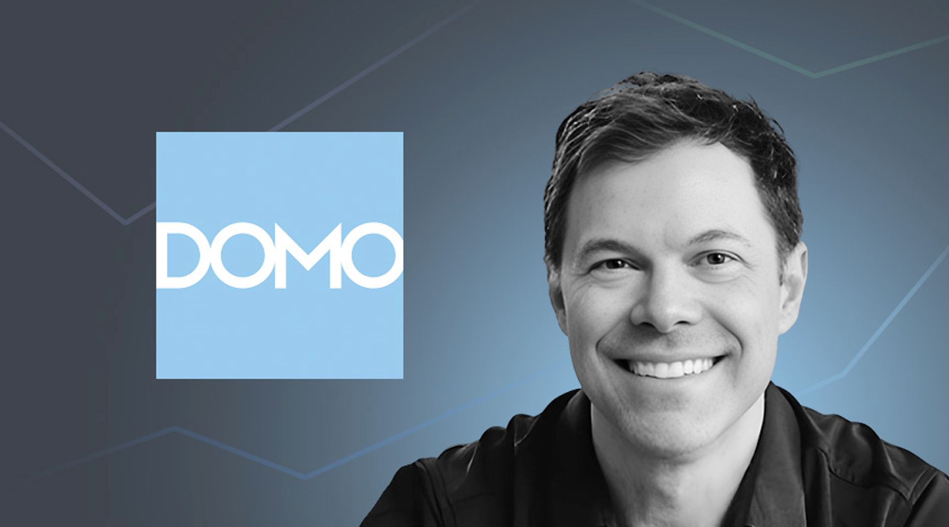 DOMO logo and Chris Willis headshot