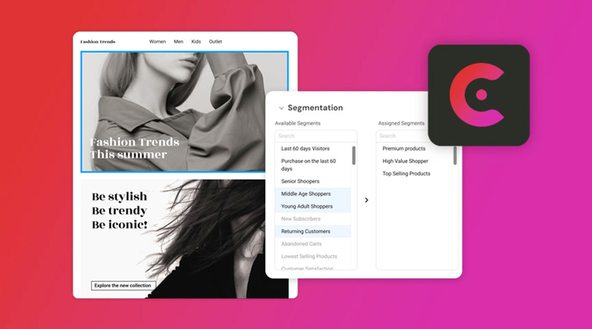 CoreMedia product screenshot and the CoreMedia logo
