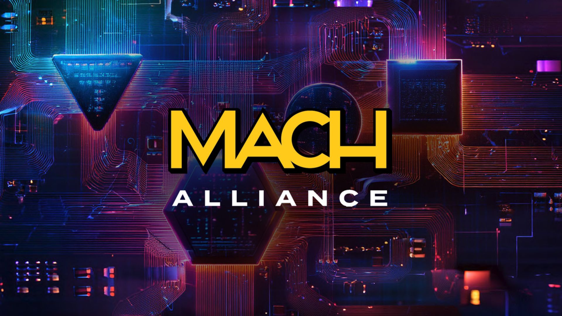 MACH Alliance logo against a circuit board background