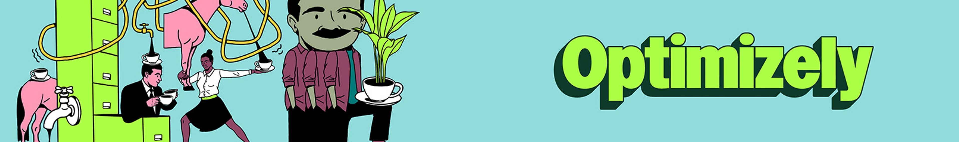 Optimizely logo and illustration